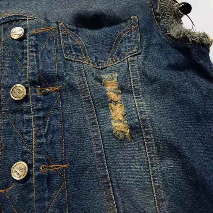 Outrider Biker Denim Vest