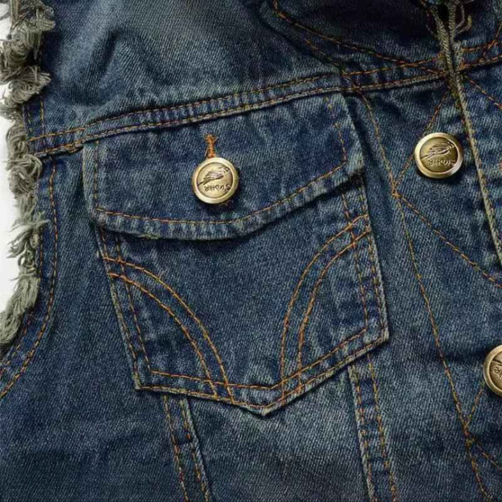 Outrider Biker Denim Vest