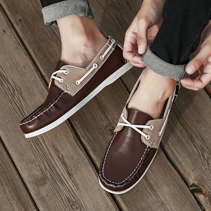 Renford Contrast Stitch Loafers