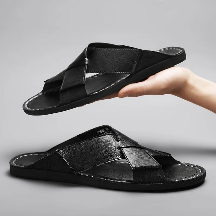 Medina Cross Leather Sandals