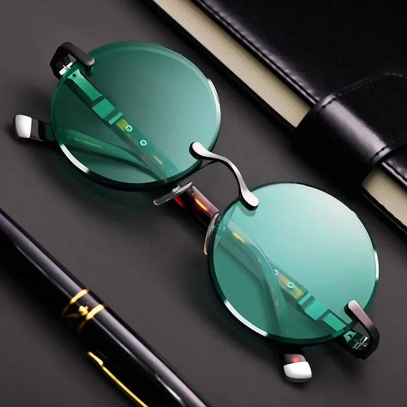 Jade Glint Retro Sunglasses