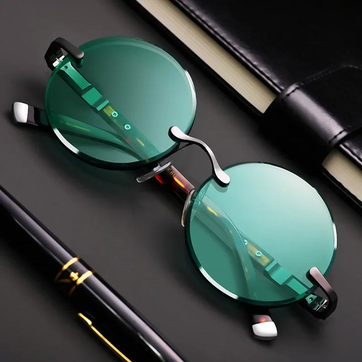 Jade Glint Retro Sunglasses