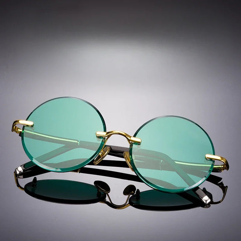 Jade Glint Retro Sunglasses