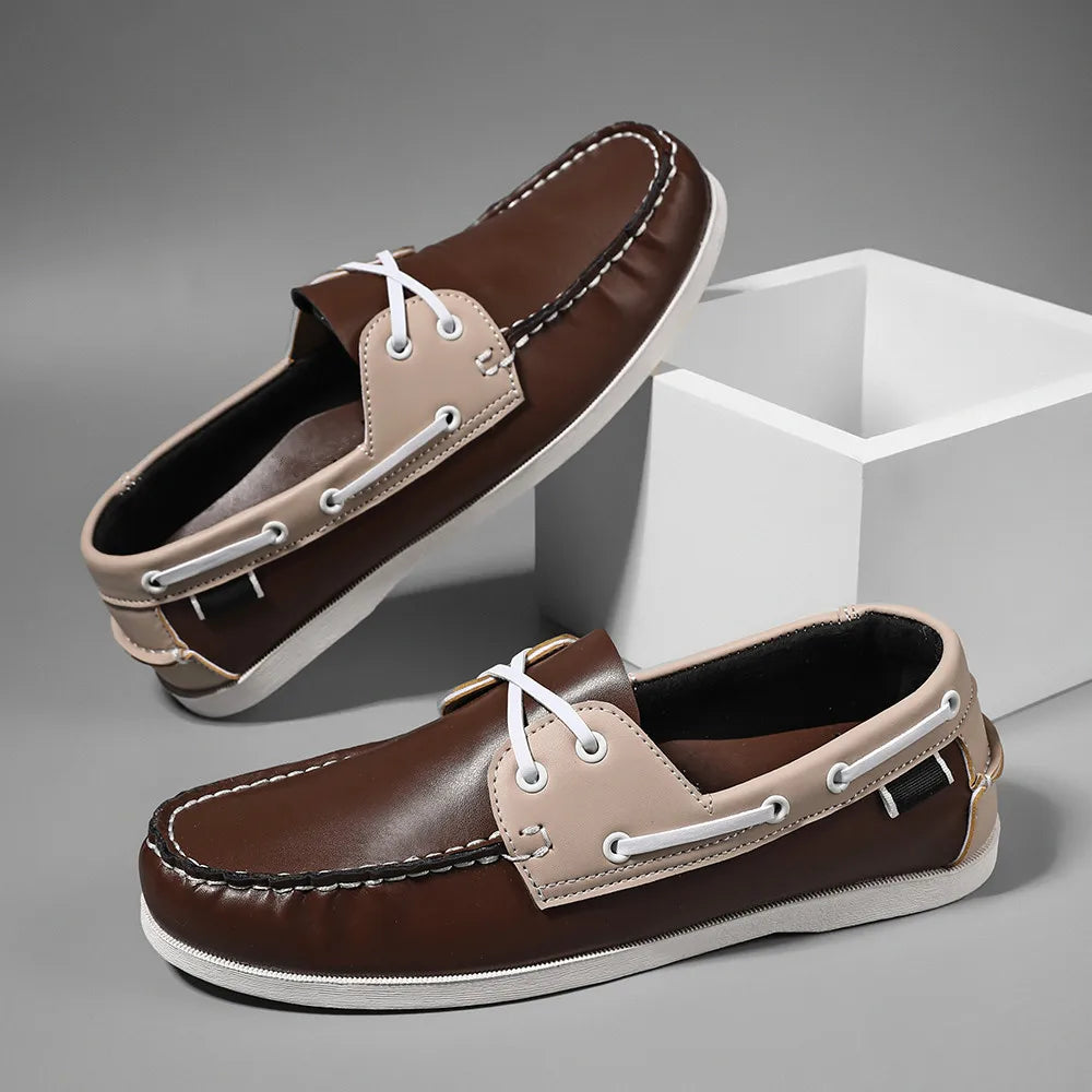 Renford Contrast Stitch Loafers