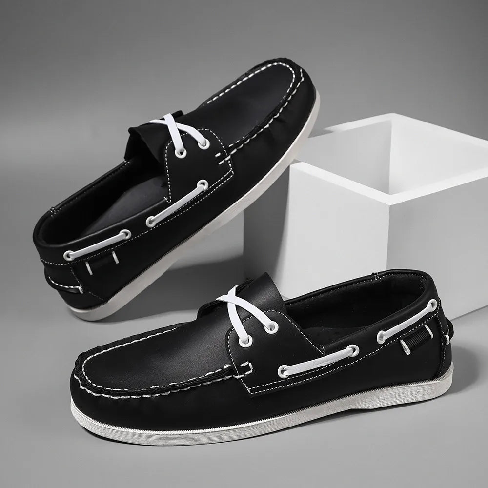 Renford Contrast Stitch Loafers