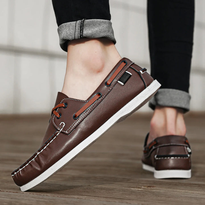 Renford Contrast Stitch Loafers