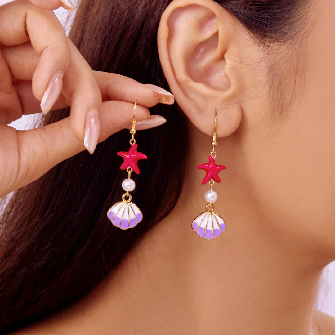Coralia Charm Hook Earrings