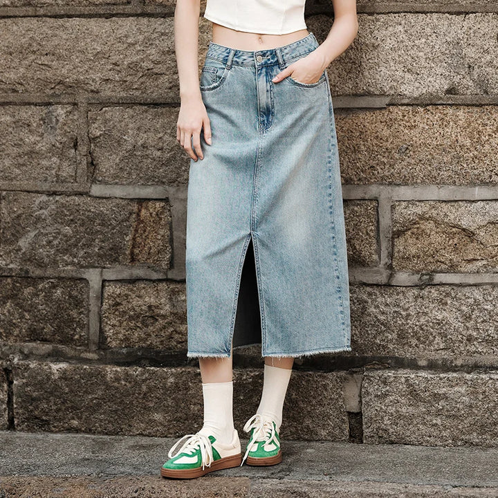 Wild Dove Cotton Denim Skirt
