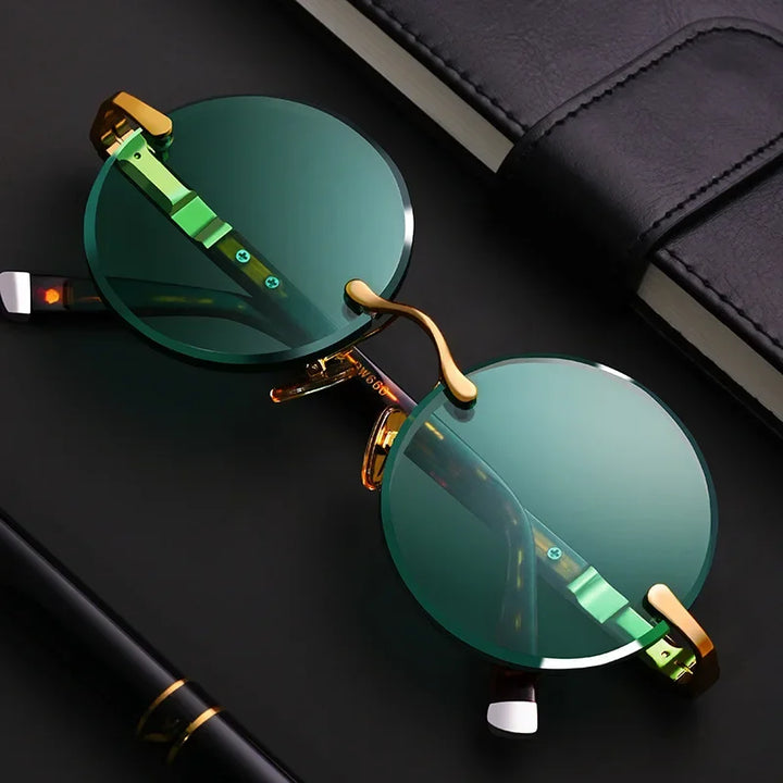 Jade Glint Retro Sunglasses