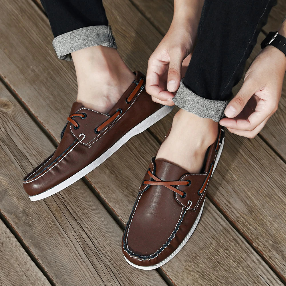 Renford Contrast Stitch Loafers