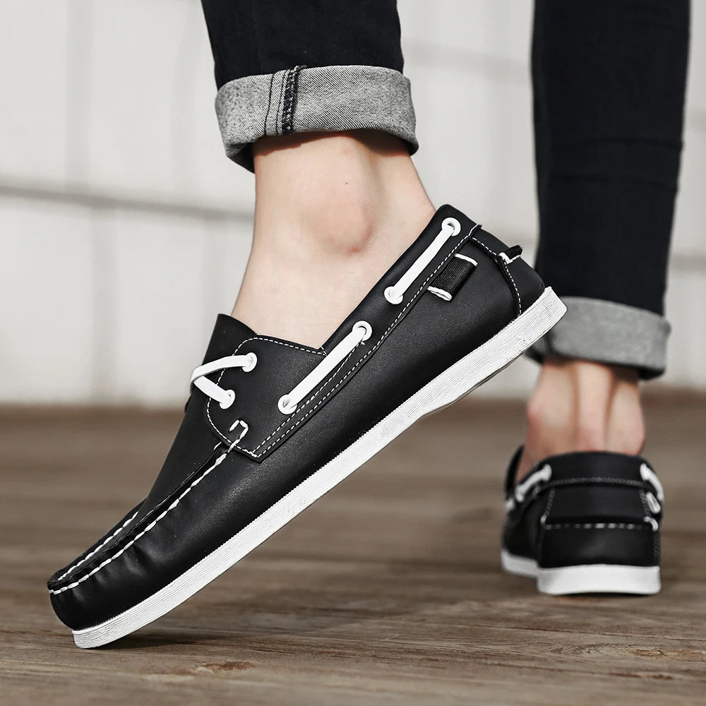 Renford Contrast Stitch Loafers