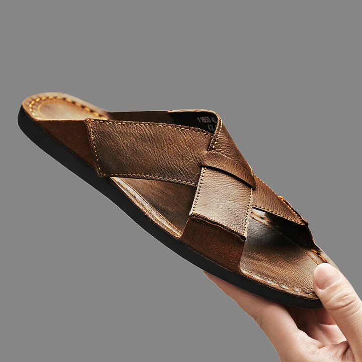 Medina Cross Leather Sandals
