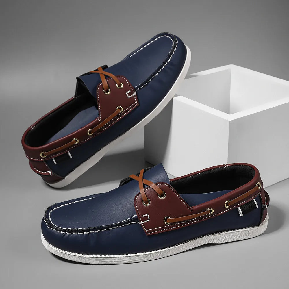 Renford Contrast Stitch Loafers