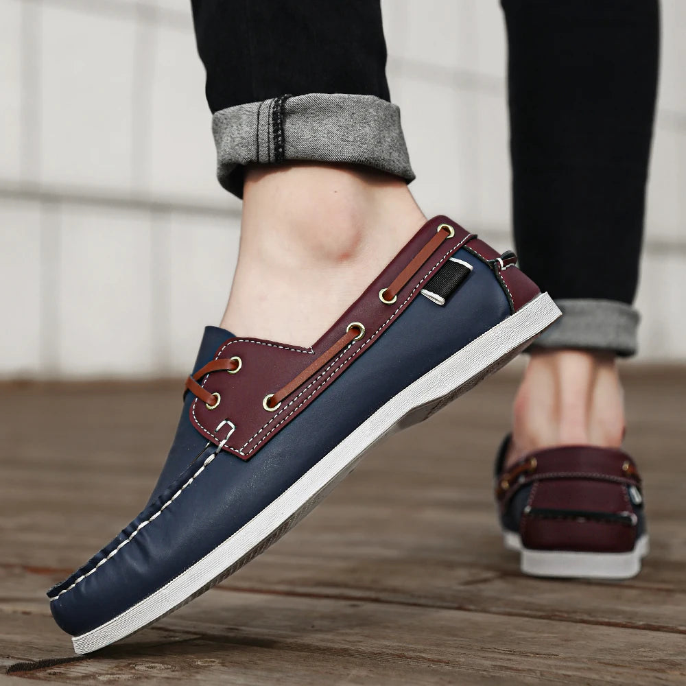 Renford Contrast Stitch Loafers