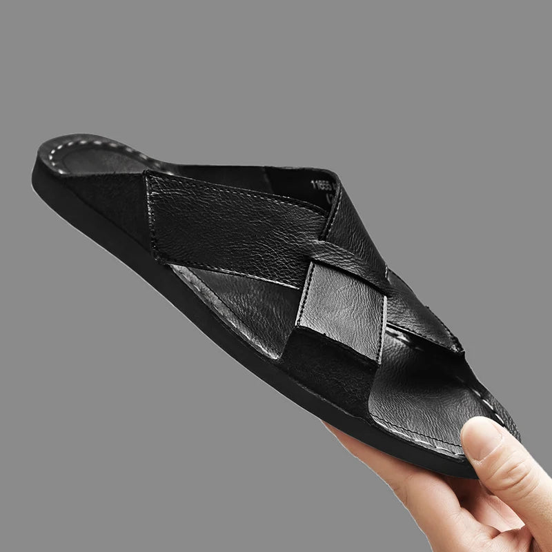 Medina Cross Leather Sandals