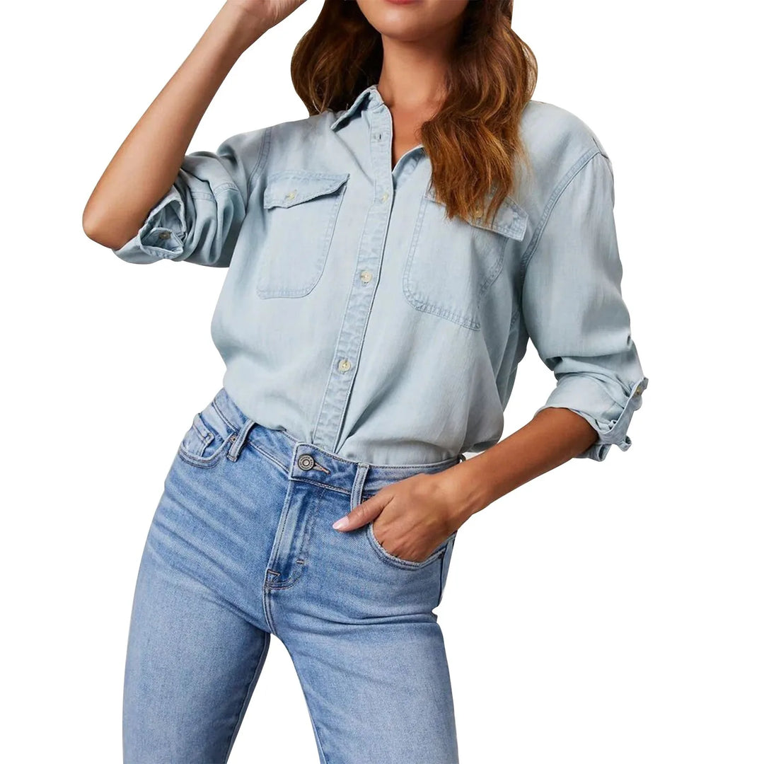Maybelle Chambray Button-Up Shirt