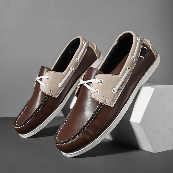 Renford Contrast Stitch Loafers