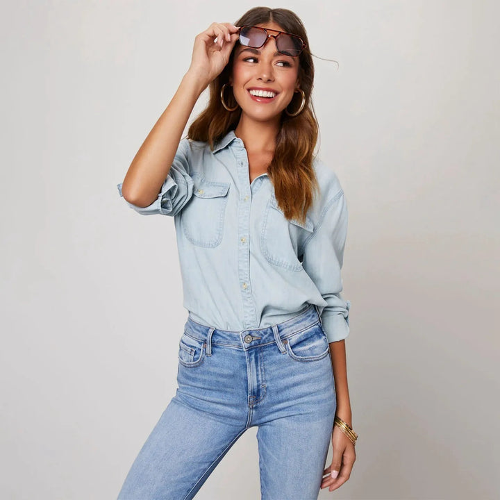 Maybelle Chambray Button-Up Shirt