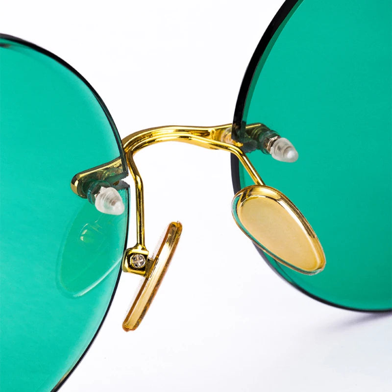 Jade Glint Retro Sunglasses