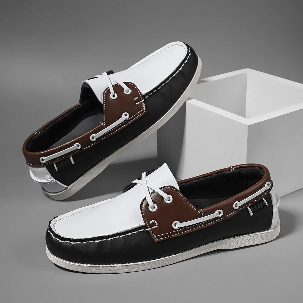 Renford Contrast Stitch Loafers