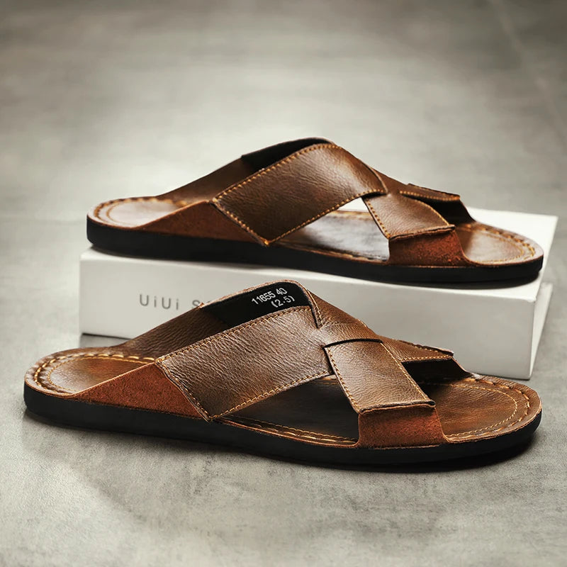 Medina Cross Leather Sandals