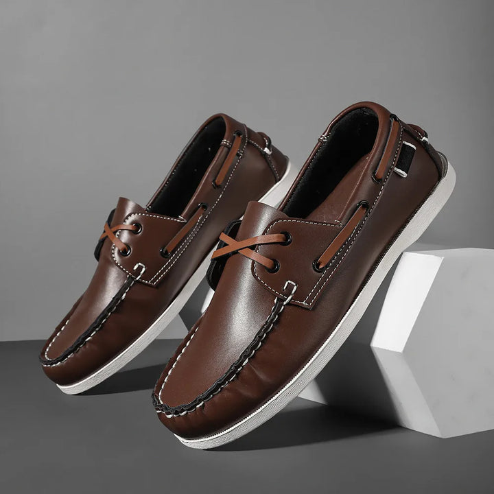 Renford Contrast Stitch Loafers