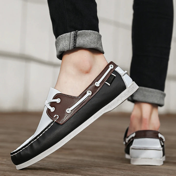 Renford Contrast Stitch Loafers