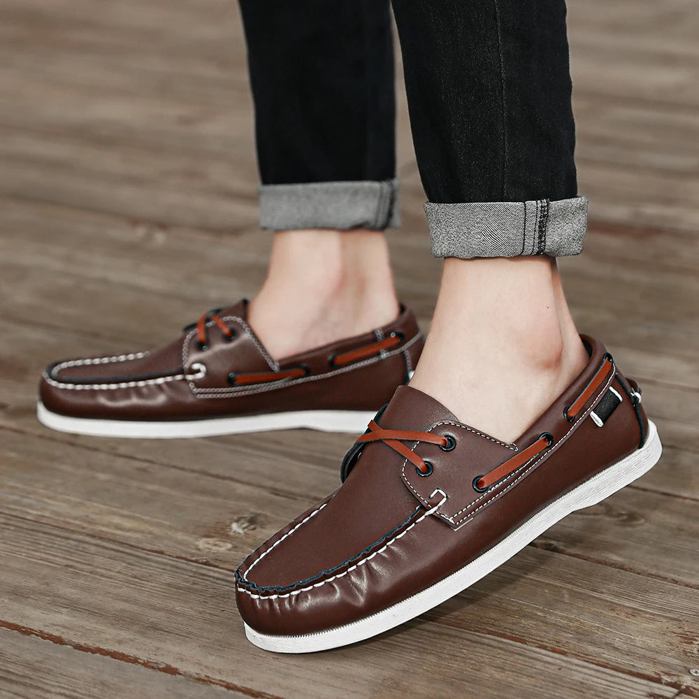 Renford Contrast Stitch Loafers