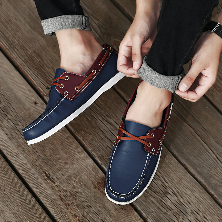 Renford Contrast Stitch Loafers