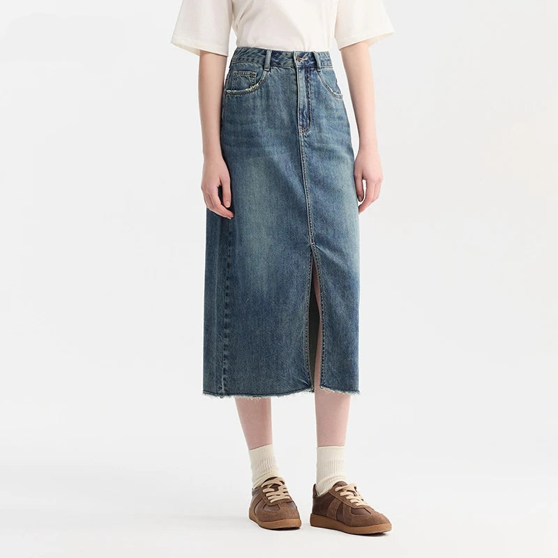 Wild Dove Cotton Denim Skirt