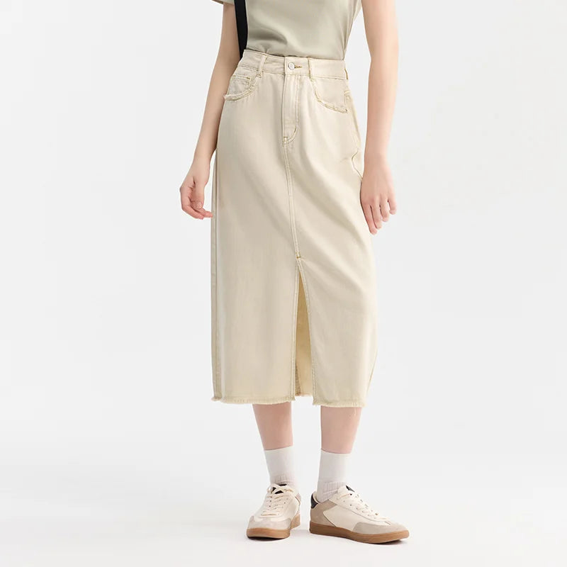 Wild Dove Cotton Denim Skirt