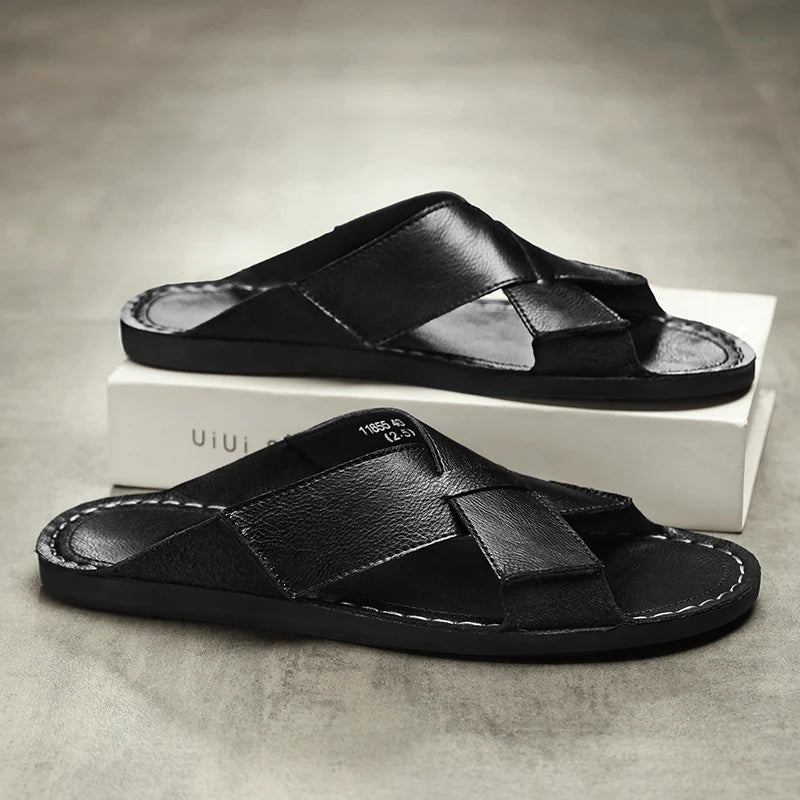 Medina Cross Leather Sandals