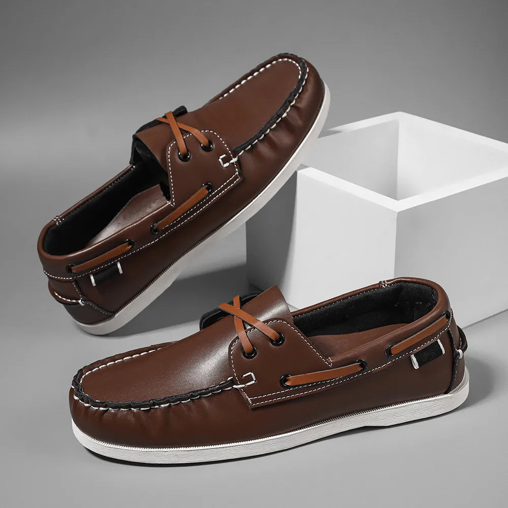 Renford Contrast Stitch Loafers