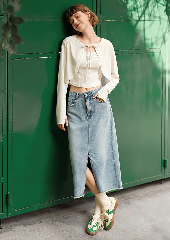 Wild Dove Cotton Denim Skirt