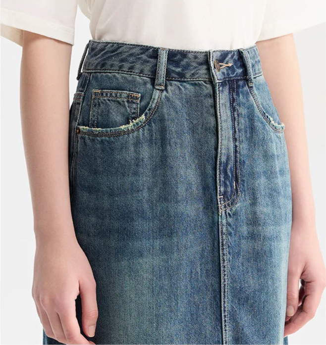 Wild Dove Cotton Denim Skirt