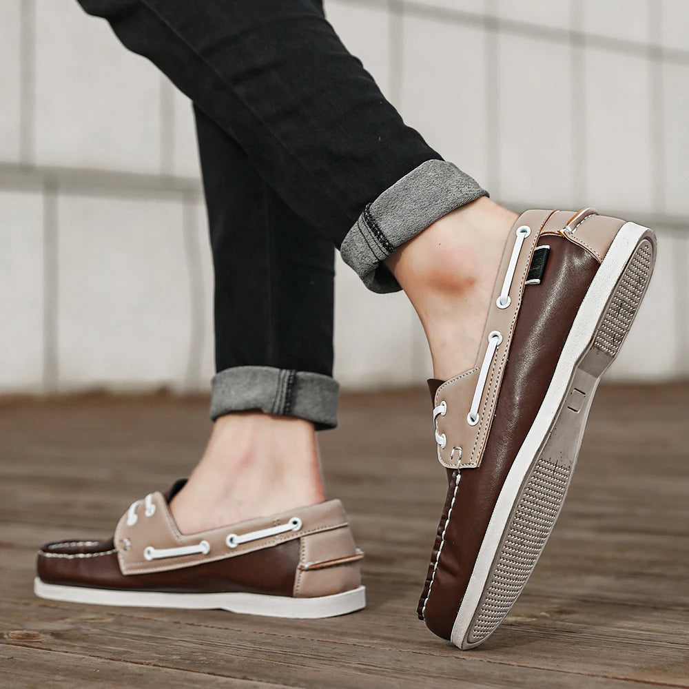 Renford Contrast Stitch Loafers
