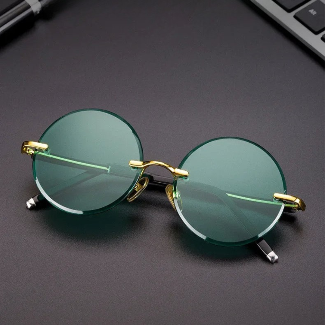 Jade Glint Retro Sunglasses