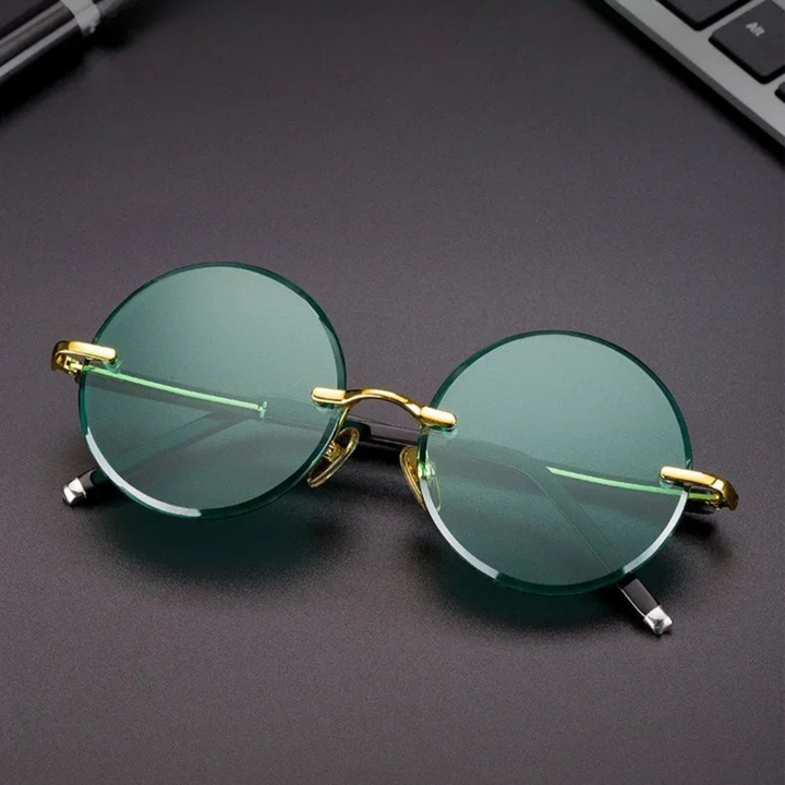 Jade Glint Retro Sunglasses